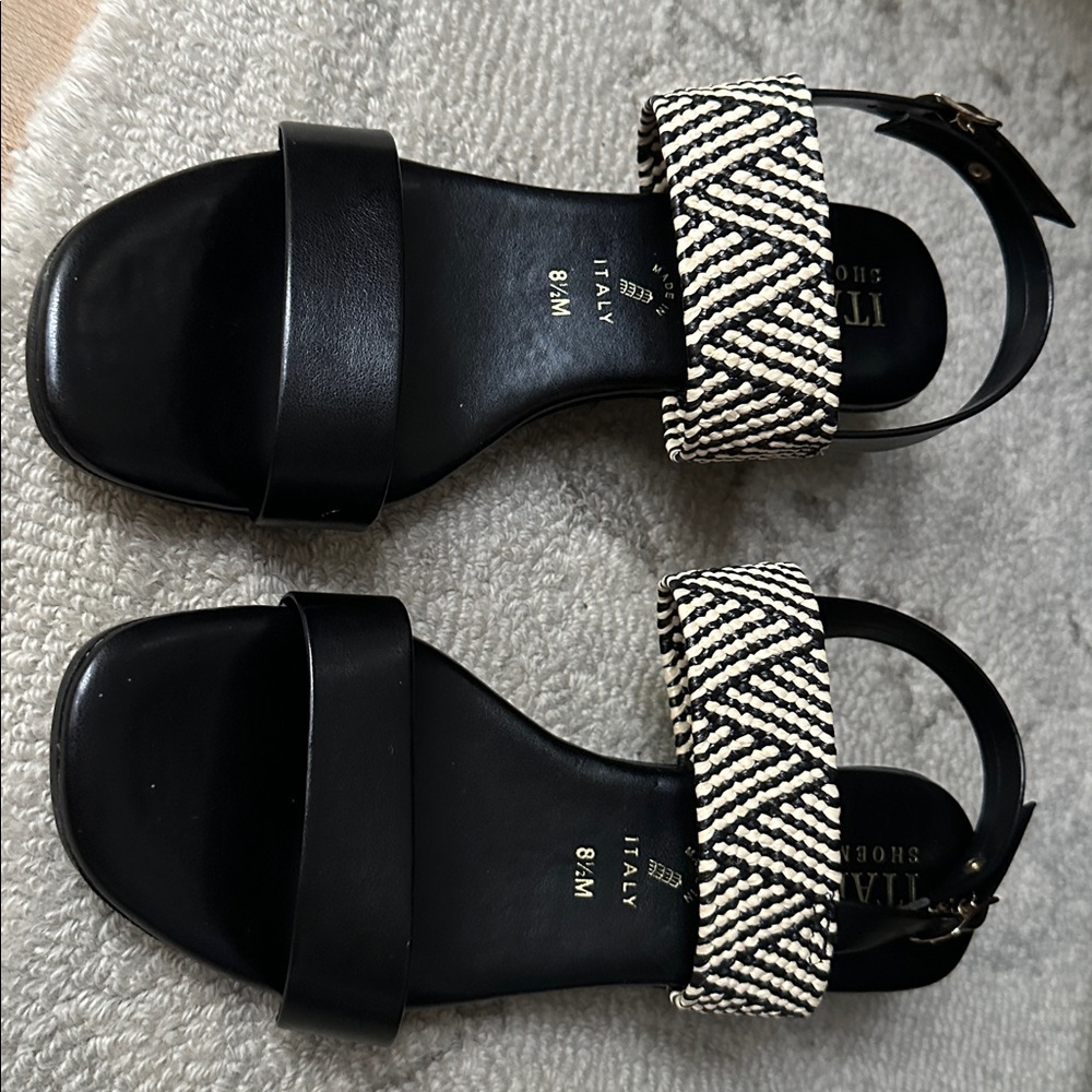 Chic Black and White Sandals